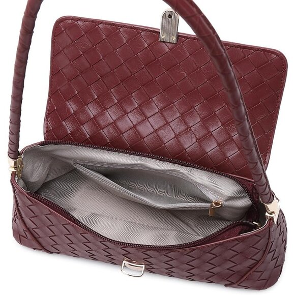 Women\'s Red Mini Shoulder Clutch Classic Vintage Retro Small Cute Hobo Handbag
